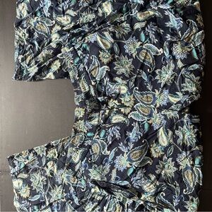 J. Jill Blue and Green Floral Pants